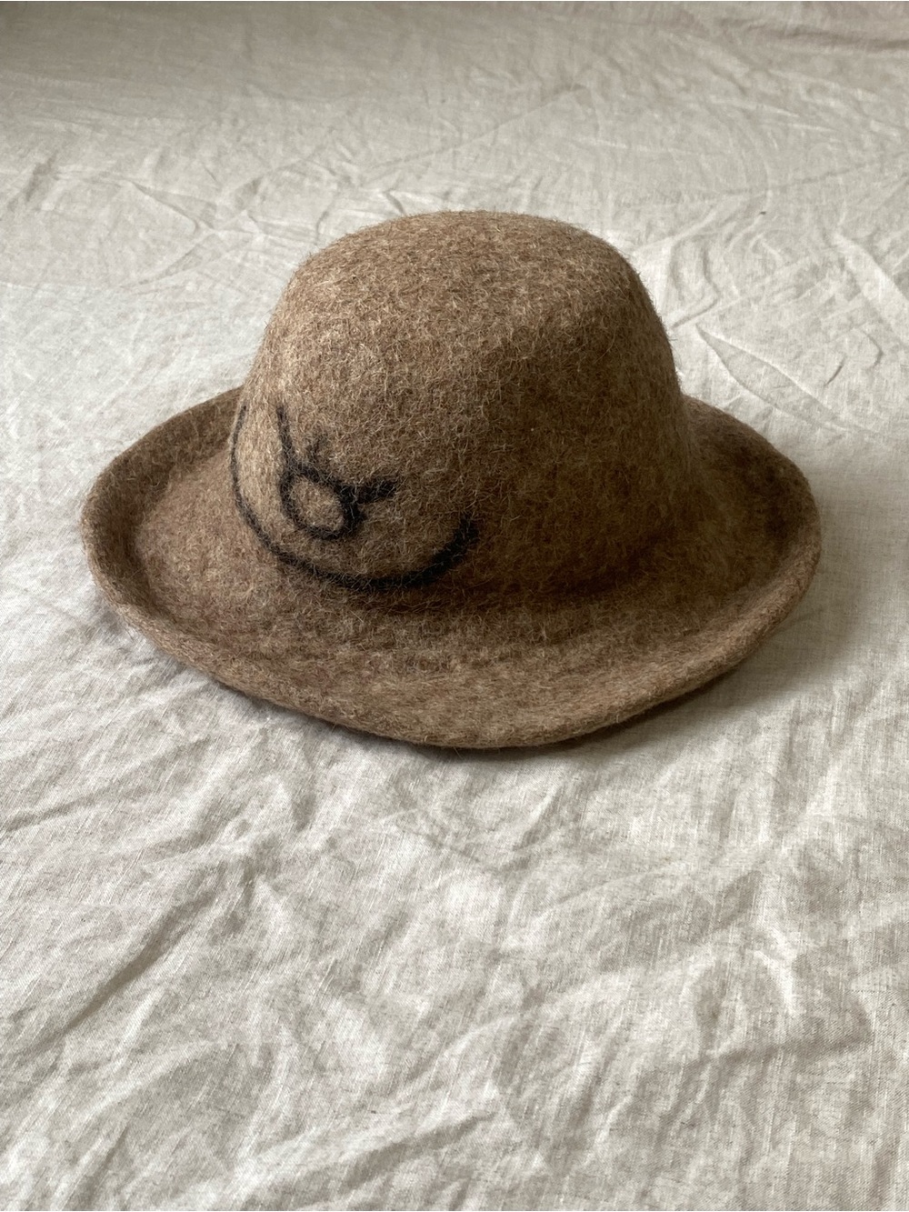 Moroccan Genuine Camel Fur/Felt Reversible Wide-Brim Hat